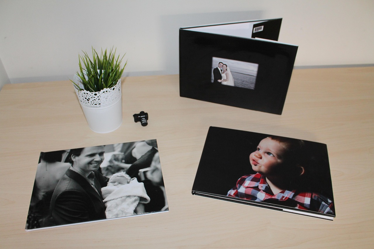 Geschenkdoos met fotoprints en cadeaukaart
